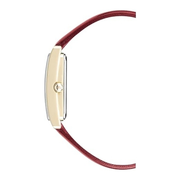 Stylish Women\'s Leather Strap Watch Red /Gold